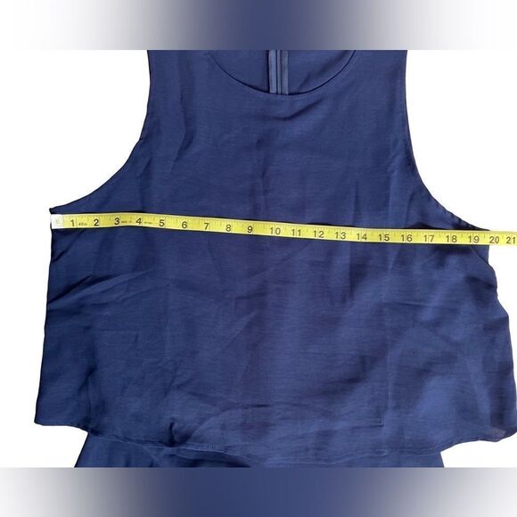 Navy blue LG flutter dress romper - Picture 11 of 12